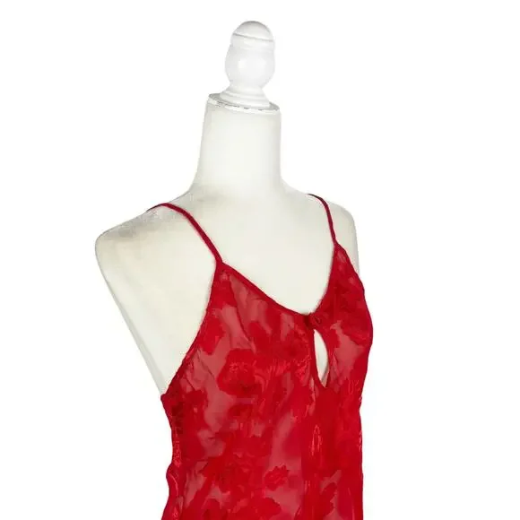 Vintage Anne Stuart Lace Nightie Large Red - Picture 5 of 11